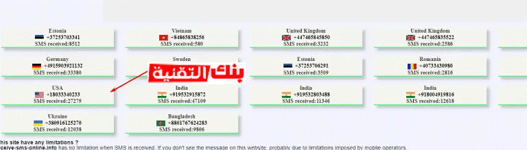 100 رقم امريكي جاهز مع كود الولاية