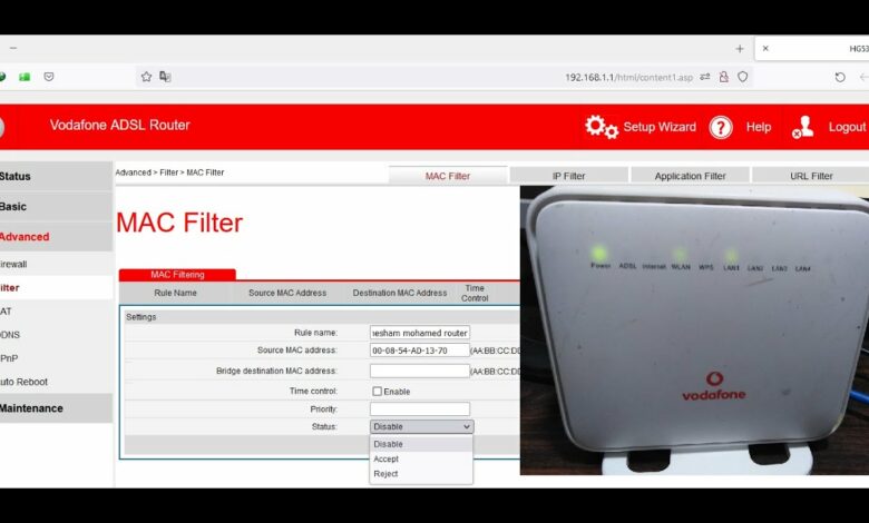 شرح كيفية ضبط اعدادات راوتر فودافون VDSL بالخطوات 1 ضبط اعدادات راوتر فودافون VDSL