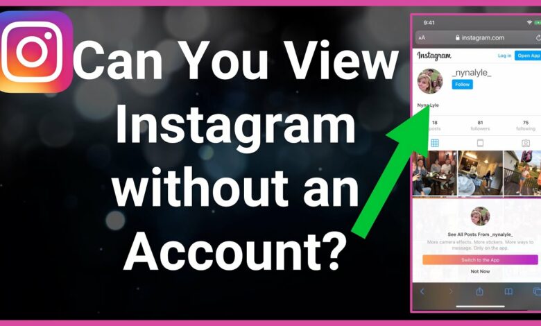 تصفح انستقرام بدون حساب Browse Instagram Without Account
